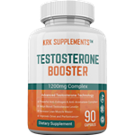 Testosterone Booster Anti-Estrogen Anti-Aromatase Complex Tribulus Terrestris Extract Chrysin Diindolylmethane DIM Eurycoma Longifolia Jack Gamma Oryzanol 90 Capsules KRK Supplements