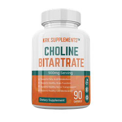 Choline Bitartrate 900mg per serving 90 Capsules KRK Supplements